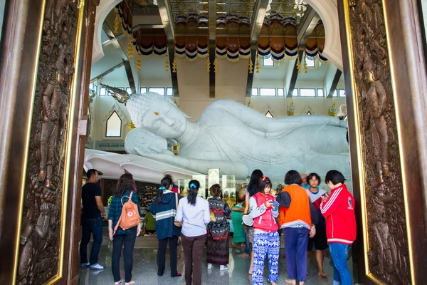 Biggest white marble nirvana buddha