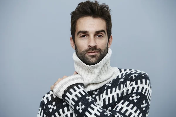 Handsome man in sweater