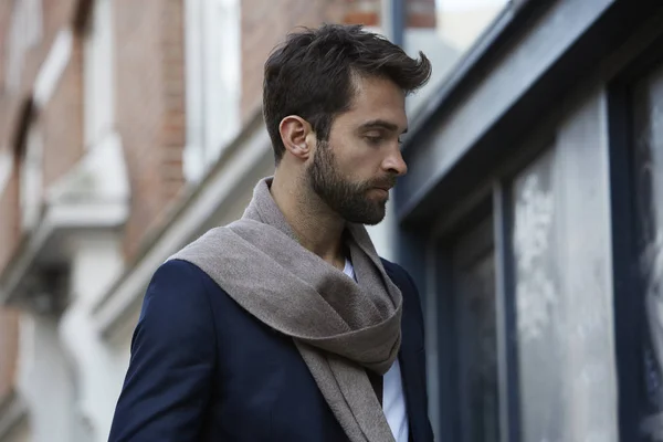 Handsome man in scarf