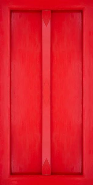 Red buddhist temple door, wooden door with red painted