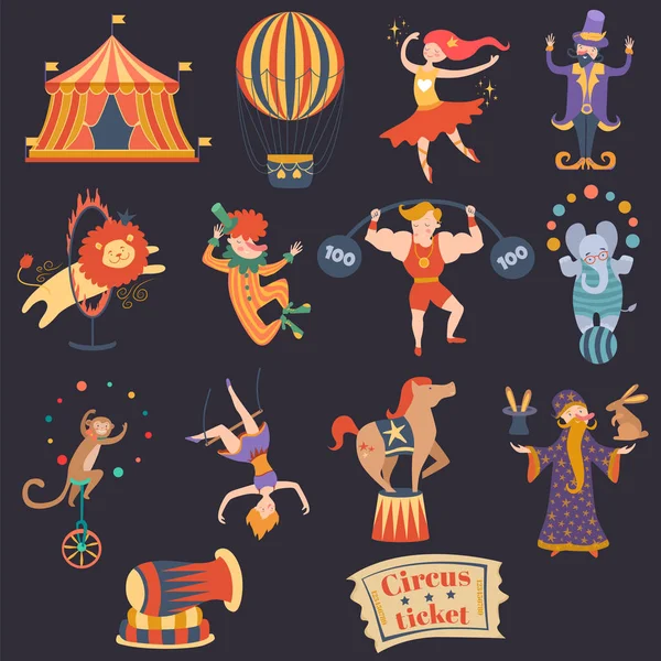 Vintage circus elements
