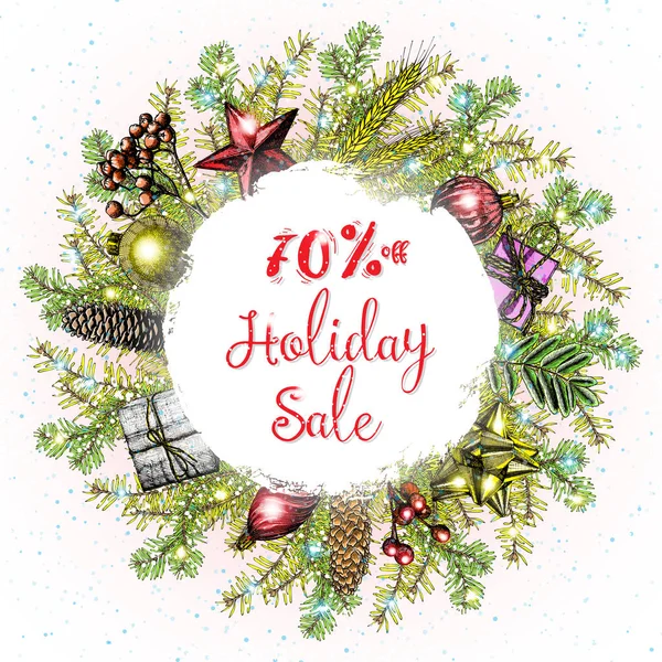 Holiday sale banner template