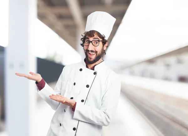 Happy cook man showing gesture