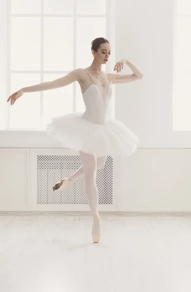 Beautiful ballerine dance in ballet position