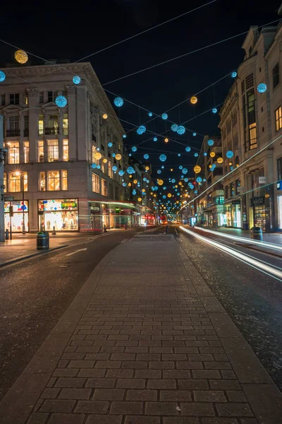 Christmas lights on Oxford Street, London UK
