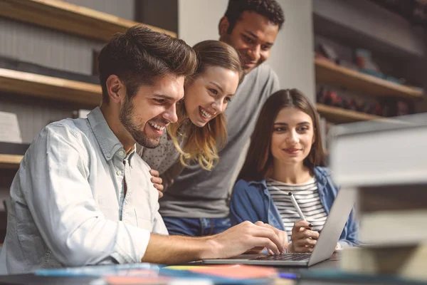 Group of students studying together