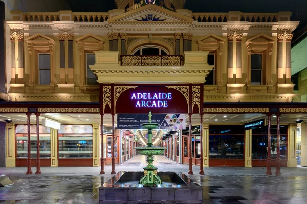 Old Rundle Mall Arcade Building at night