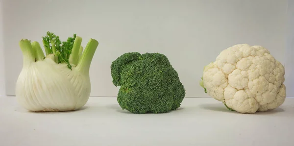White and green vegetables