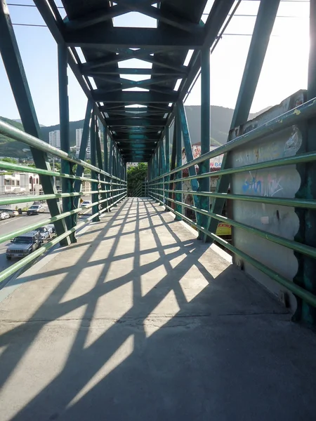 Green metal bridge