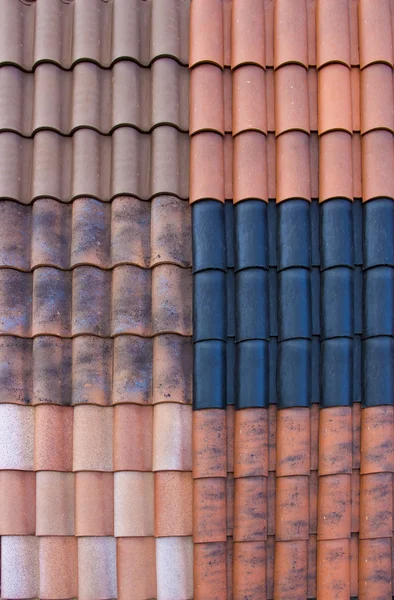 Metal tile roof useful for background or pattern