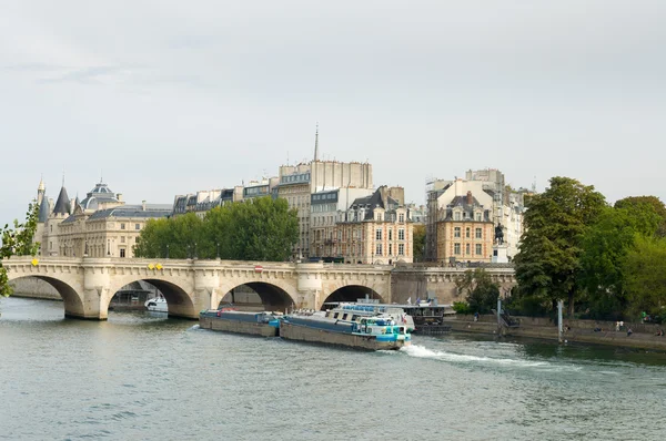 The Pont Neuf is the oldest standing bridge across the river Seine in Paris, France