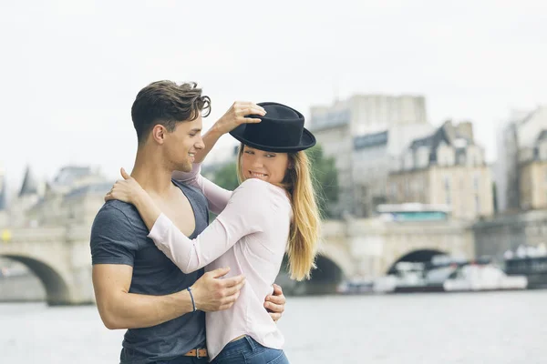 Young couple visiting Paris