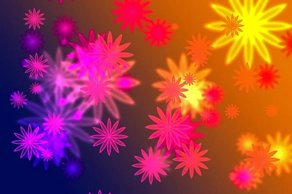 Full color abstract background with flowers concept.