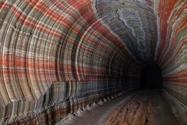 Tunnel potassium salt mine\'s wall