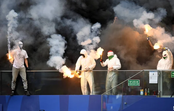 Legia Warszawa football supporters.