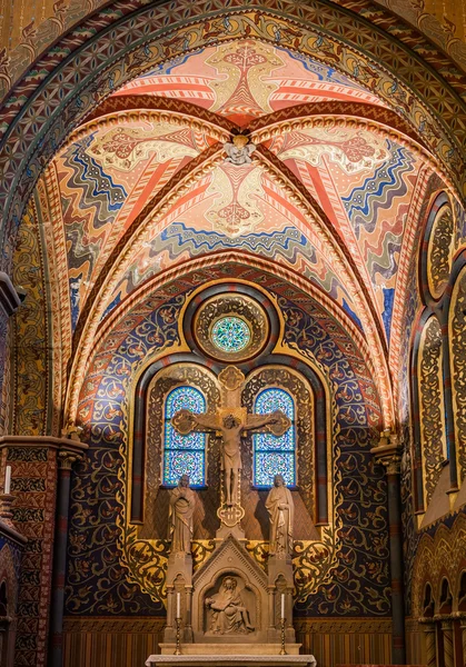 Interior of the Matthias Church is a Roman Catholic church located in Budapest