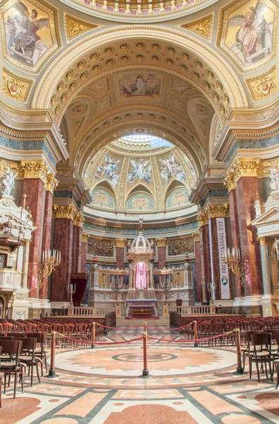 Interior of the roman catholic church St. Stephen\'s Basilica. Budapest