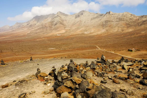 Magnificent landscape with mountains and Villa Winter on Fuerteventura, Spain.