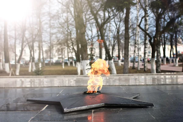 Spring time eternal flame monument