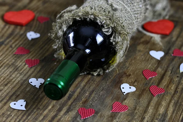 Table wine love heart shape