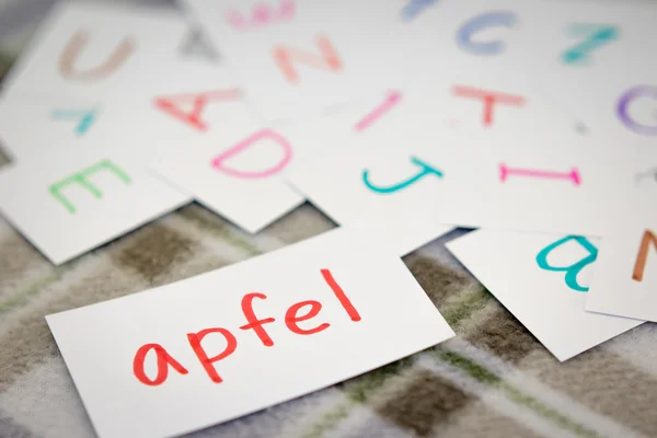 German; Learning the New Word with the Alphabet Cards