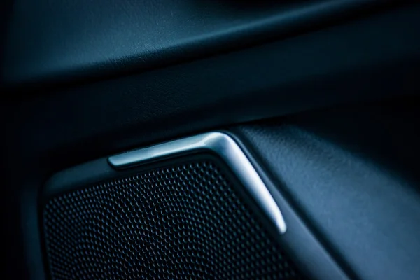 Closeup of car stereo system speaker
