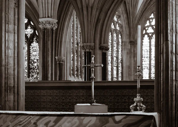 Cross on High Altar in Wells Cathedral