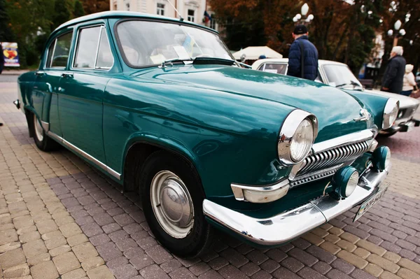 Tarnopol, Ukraine - October 09, 2016: Classic retro car green GA