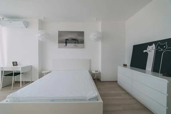 Light interior with flooring in a modern apartment