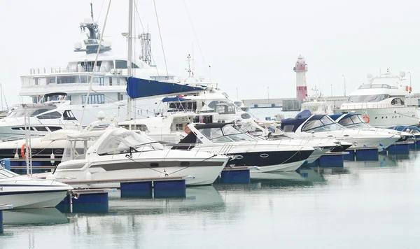 Luxury speed yacht. Concept of rich life.