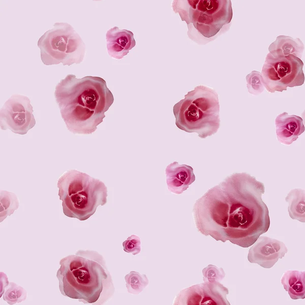 Watercolor Roses. Use printed materials, signs, items, websites, maps, posters, postcards, packaging.