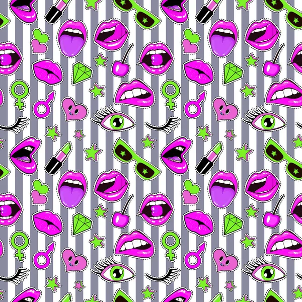 Sexy labbra e la bocca con la lingua - illustrazione ...