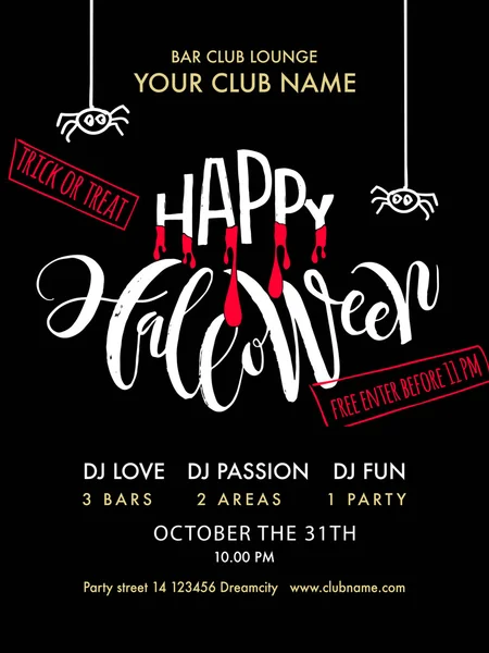 Happy Halloween Party lettering typography