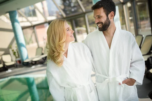 Couple enjoying spa wellness treatments