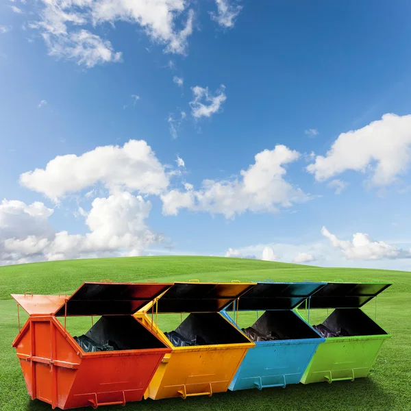 Colorful Industrial Waste Bin (dumpster) for municipal waste