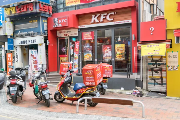 Closeup a KFC storefront