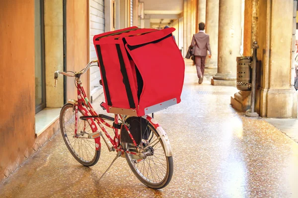 Bicycle delivery red box bike