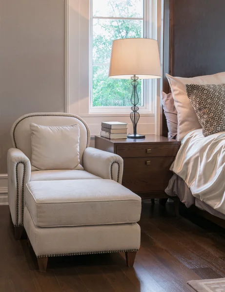 Luxury sofa in classic style bedroom interior