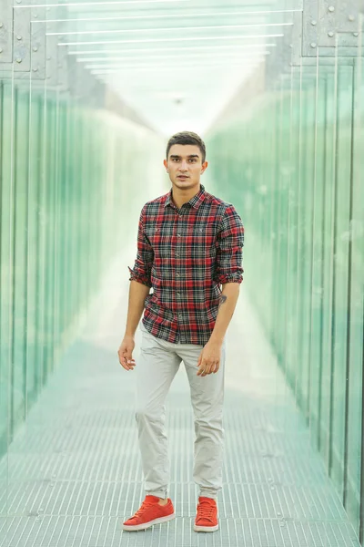 Fashionable man posing in front of camera