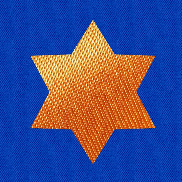 Star of David on blue background. David stars banner. Jewish Holiday stars. Gold stars wallpaper. Israel symbol.