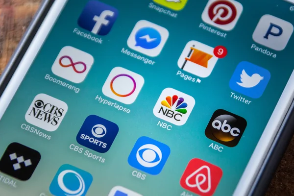 LAS VEGAS, NV - September 22. 2016 - NBC App Icon On Apple iPhone