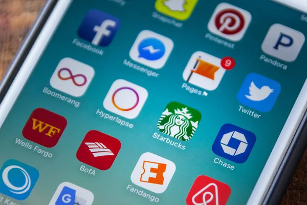 LAS VEGAS, NV - September 22. 2016 - Starbucks App Icon On Apple