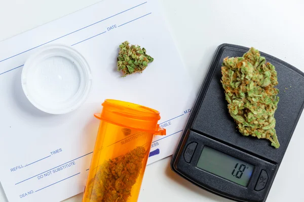 Medical Marijuana Doctors Prescription Cannabis Bud Weighed On D
