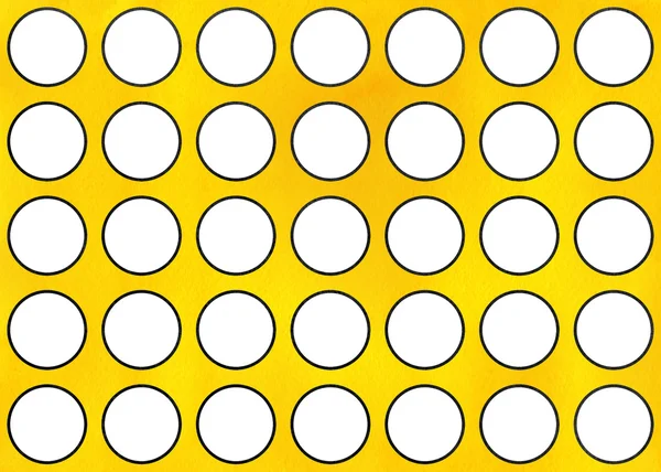 Watercolor yellow circles pattern.