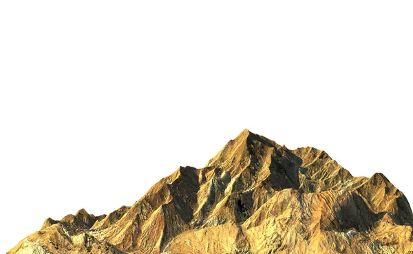 Rock mountain on white background