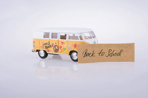 Travel van and back to school title