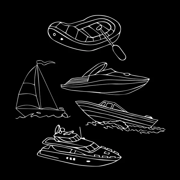 Speedboat sketch icon Royalty Free Vector Image