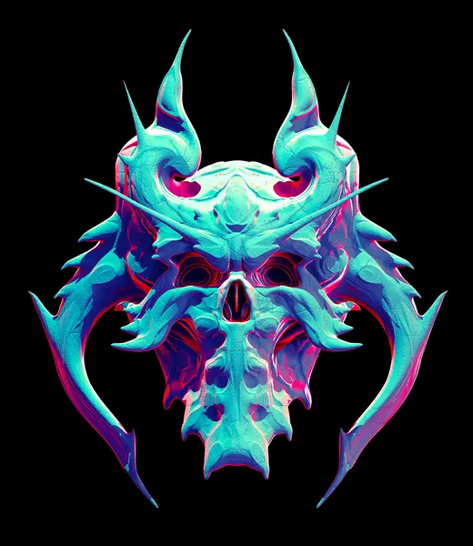 Skull design 3D illustration