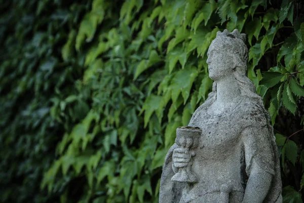 Female figure made of stone in the Radomysl Castle, Ukraine