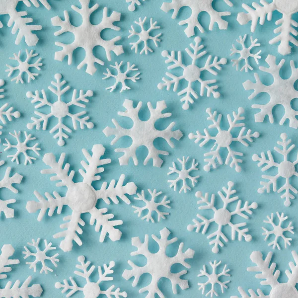Pattern made of white snowflakes